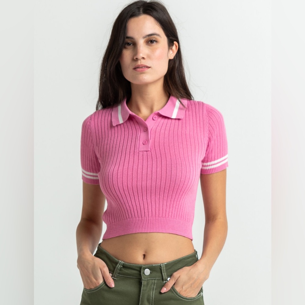 NWOT Tillys Pink Polo Shirt!